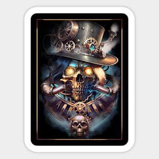 steampunk skull Sticker